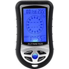 Elektronischer Höhenmesser – Digitaler | Handheld-Elektronische Navigation GPS Wettervorhersage Barometer | Multifunktions-Handbarometer Temperaturanzeige Tragbares Gerät mit