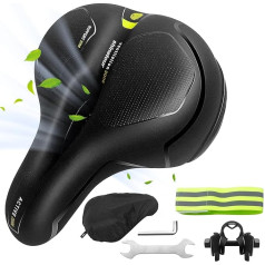 LUZOON Bicycle Saddle Gel Bicycle Saddle Ergonomic Bicycle Saddle with Waterproof Cover Breathable for Men and Women Comfortable