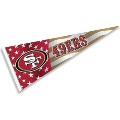 WinCraft San Francisco 49ers Nation USA Americana Stars and Stripes Pennant Banner Flag
