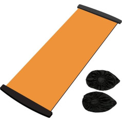 Losueeun Yoga Gliding Mat, Sports, Fitness, Sliding Plate, Core Exercise, Skating, Leg Training Board, Fitness Equipment, Easy Installation, Orange, 180 cm