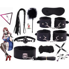 QiKKago Practical Gym Training Kit, 10 Pieces, Black, Adjustable Training Device, Q