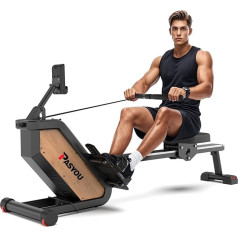 PASYOU PW36 Rowing Machine for Home, Magnetic Rowing Machine with App Connection and LCD Data Display, No Noise, Rowing Machine Ideal for Cardio Training, Maximum Load 158 kg