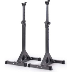 OWOHYG Squat Rack Gewichthebergestell Bankdrücken Klimmzugstange Squat Rack, Verstellbarer Hebeständer Kniebeugenbankdrücken Multifunktionsregal Squat Stand Home Gym