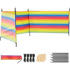 Strandwindblocker - Privatsphäre Camping, Windblocker im Freien. Windschirm für, Unterkunftsbarriere Windschutz mit Stangen und Tragetasche, Außenausrüstung für Reisen, Picknicks, Partyzubehör