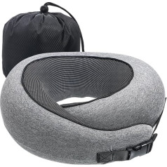 ULDIGI Travel Pillow with Hood for Men and Women Memory Foam U-shaped Pillow Neck Support