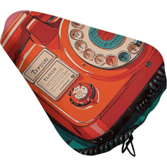 England UK Retro London Telefone Fahrradsitzbezug für Männer und Frauen, wasserabweisend, Heimtrainer-Sitzkissen, verstellbarer Fahrradsitz für Outdoor-Radfahren