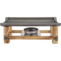 Non -Stick -Grillplatten -Grill -Picknick -Pfanne Kochgeschirr mit tragbarem Herd Hochwertiges Aluminiumholz -Holzmaterial langlebig für Picknick im Freien BBQ Party Größe 30 cm (Kleine 30 cm)