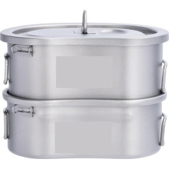 MCLIUJIA Camping Kochgeschirr Outdoor Camping Topf Set Tragbare Schüssel Picknick Kochgeschirr Geschirr Lunchbox Mit Deckel Für Camping Wandern