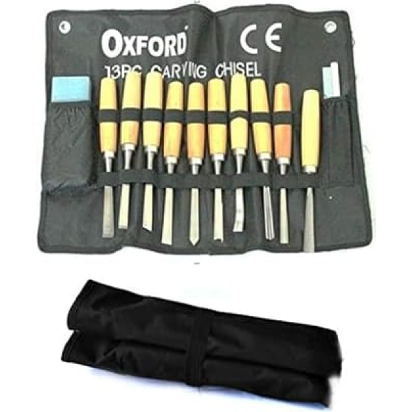 13 Piece Carpenter Chisel Set with Sharpening Stones