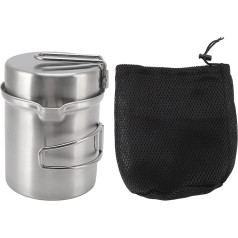 Wood Stove Cooking Pot Set Wood Stove Cooking Pot Set Cookware Stainless Steel Pot Plant for Outdoor Use, Default