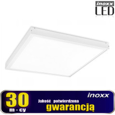 Led panelis 60x60 48w griestu gaismas kasete 6000k auksts + virsmas rāmis