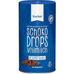 Xucker 750 g Chocolate Drops Elegant Whole Milk - Carbohydrate-Aware Chocolate Drops - Tooth-Friendly with Xylitol, Pack of 1 (1 x 750 g)