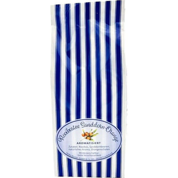 Rooibo Tea Sea Buckthorn Orange - Flavoured Rooibos Tea with Sea Buckthorn Berries & Orange Peel - Caffeine Free - Fruity & Mild - 100g Pack of Heiko Blume