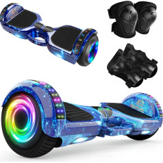 Retoo Hoverboard elektriskais skeitbords ar Bluetooth skaļruni LED gaismas aizsargi 6,5''
