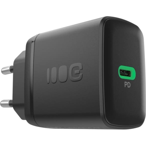 30W usb tīkla lādētājs 1x usb-c melns