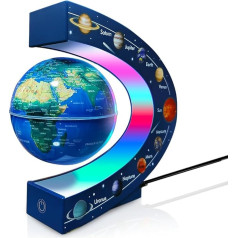 Poojaed Magnetic Floating Globe Lamp with LED Lights, Cool Gadget Globe for Office, Home, Bookshelf, Desk Decor, Cool Gift for Men, Wife, Father, Husbands (Globe 8.5 cm)