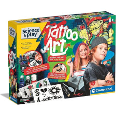 Clementoni 61544 Science & Play Fun Tattoo Set, Educational and Scientific Toy, Gift for Children from 8 Years, English Version, Made in Italy