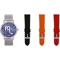 Toff London Scorpio Zodiac Sign Gift Set for Women, Four Strap Options with Engraving