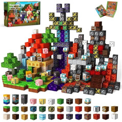 Goody King Magnetic Building Blocks Pack of 150 Adventure in the Forest with a Time Travel Portal Edition Magnetic Building Blocks Montessori Toy from 4 5 6 7 8 9 Years Gifts for Children