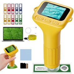 NOCOEX 1000x Handheld Kids Microscope for Edu Gift - 8 LED Light Portable Microscope for Kids, Photo & Video Mini Digital Micro Scope, Type C Charging 2 Inch Screen Windows & Mac OS for Age 3-12