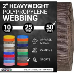 Strapworks Heavy Duty Polypropylene Webbing - Heavy Duty Poly Strapping for Outdoor Repairs 2