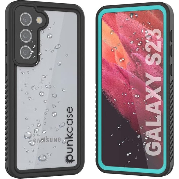 Punkcase Galaxy S23 Waterproof Mobile Phone Case [Extreme Series] [Slim Fit] [IP68 Certified] [Shockproof] [Dirtproof] [Snowproof] Armor Cover for Galaxy S23 5G (6.1 Inch) (2023) [Teal]