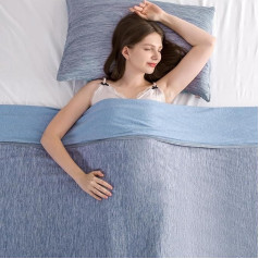 Elegear Self-Cooling Blanket, Cooling Blanket, Double-Sided Blanket with Japanese Q-Max 0.4 Cooling Fibres, Absorbs Body Heat, Cuddly Blanket, Sofa Blanket, Travel Blanket