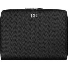 Hugo Boss Herringbon HTA106A Conference Folder A4 Faux Leather 31.5 x 24 x 2 cm Black