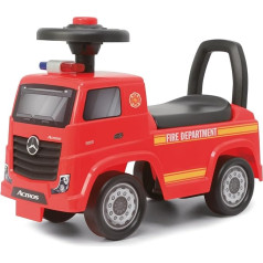 TURBO CHALLENGE - Mercedes Actros Fireman - Walker - 119300 - Free Wheels - Red - Max 23kg - Plastic - Toy for Kids - Gift - Official Licensed Product - Ages 12 Months +
