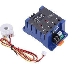 LiebeWH SZD07 Digital Ammeter, 0.3-50A DC Digital Ammeter Current Sensor Switch Overalarm Overload Protection DC8-35V with Current Monitoring and Alarm Output Functions