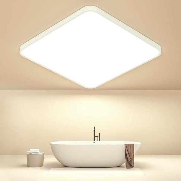 Swoieltr LED Ceiling Light, 40 cm Ceiling Light Living Room 4000K-36W-3900LM, IP44 Waterproof, Modern, Simple, Ultra Thin Lamp for Bedroom, Bathroom, Hallway, Balcony, Kitchen, Cellar