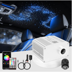 CHINLY Bluetooth 10 W RGBW Twinkle LED Fibre Optic Star Ceiling Lights Kit App / Remote Control 450 Pieces (0.75 + 0.75 + 1.0 + 1.5 mm) x 4 m for Home/Car