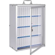 12/24/36/48/60 Mobile Phone Garage School Mobile Phone Storage School Lockable Lockers for Classrooms, Offices and Exam Centres (Silver) (48)