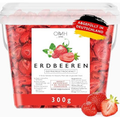 Strawberries Freeze-Dried in Slices, 300 g, Freeze-Dried Fruits, Free from Added Sugar and Additives, Germany