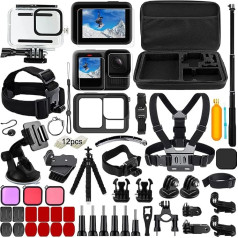 65-in-1 Accessory Set for GoPro Hero 13 Black, YAVOCOS Accessory Kit Bundle for GoPro Action Cameras, Protective Film, Waterproof Housing Silicone Protective Case, Selfie Stick Filter for GoPro Hero