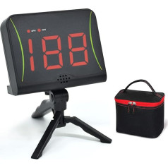 OYE Baseball Speed Radar Speed Meter and Ball Speed Radar with Red LED Indicator, Shooting Speed Radar with MPH and KPH Measurement, Freestanding Radar for Hockey, Football