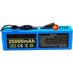 48V 12Ah 14Ah 20Ah 25Ah 13S3P E-Bike Lithium-Ion Battery with Charger Built-in BMS for 1000W 750W 500W 250W Motors Electric Bicycle Motor