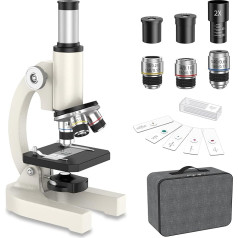 HUTACT Microscope for Children Adults Beginners: 40-2000X Compound Biology Microscope with Slide Kit and Storage Case - for Science Explore Education
