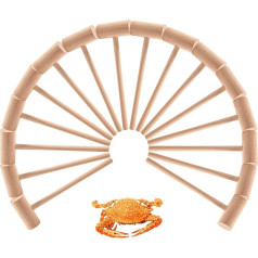 16 Wooden Crab Hammer, 7.1 x 2.4 inch, Natural Hardwood Lobster Mallets, Smooth, Unfinished Surface, Comfortable Grip, Reusable or Disposable