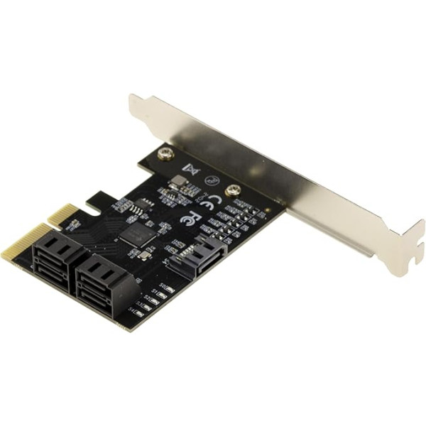 KALEA-INFORMATIQUE PCIe 3.0 x4 Controller Card with 5 Ports for SATA 3.0 6G Hard Drives CHIPSET JMB585