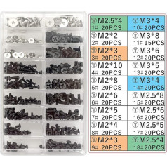Akuoly PC Screws Assorted Set M2 M3 M2.5 Computer Screws HDD M.2 SSD Screws for Universal Laptop PC Computer Repair 355 Pieces