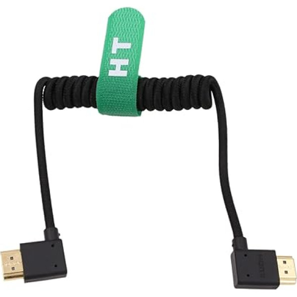 HangTon HDMI 4K 120p 8K Cable for Atomos Ninja V Portkeys FEELWORLD Monitor Sony A7Siii A7RV A7IV FX30 Canon C300 C500 Lumix S5II Nikon Camera Right Type A HDMI 2.1