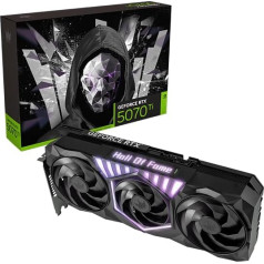 KFA2 GeForce RTX 5070 Ti Hof Gaming Black 1-Click OC, Xtreme Tuner App Control, 16GB, GDDR7, 256-Bit, DP 2.1b*3/HDMI 2.1b/DLSS 4/Gaming Graphics Card