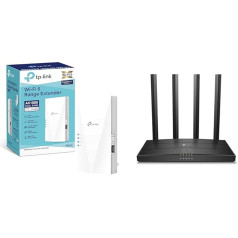 TP-Link RE500X WiFi 6 WLAN Amplifier Repeater AX1500 & Archer C80 Dual Band WLAN Router