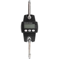 MasYosh Crane Scale, Handheld Portable Digital Accurate Electronic Hang Scale 300 kg with S Shape Hook for Farm Hunting Fish Travel Indoor Outdoor Activities (Black)