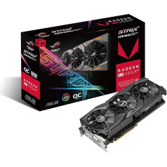 - Asus ROG Strix Gaming Graphics Card (AMD Radeon PCIe 8GB HBM2 Memory DVI HDMI DisplayPort)