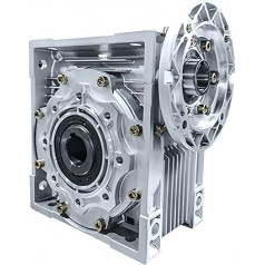 Styire NMRV090 Rundflansch-Schneckengetriebe, Drehzahlminderer, Bohrung 38 mm, Ausgangsbohrung mit 10 mm Passfedernut, Motorgetriebe Genauigkeit Vertikal