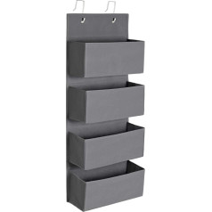 Songmics Hanging Organiser with 4 Pockets - Hanging Door Storage for the Bedroom, Office, Nursery - 33.5 x 12 x 100 cm