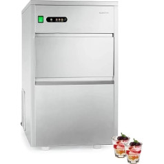 Klarstein Powericer XXL Professional Ice Cube Machine, Ice Maker, 25 kg / 24 h, 160 W, 6 kg Storage Compartment, LED, Tasteless Lining, Very Quiet, Stainless Steel, Silver