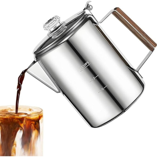 Genérico Percolator Coffee Bot: Vintage Portable Camping Family Reunion Coffee Maker